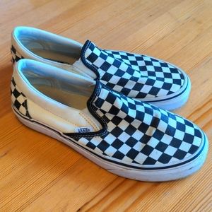 Vans checkered slip on skater shoes